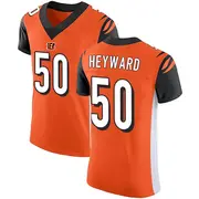 Men's Elite Shaka Heyward Cincinnati Bengals Orange Alternate Vapor Untouchable Jersey