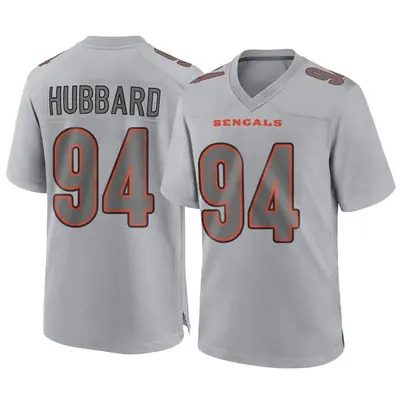 Men's Game Sam Hubbard Cincinnati Bengals Gray Atmosphere Fashion Jersey