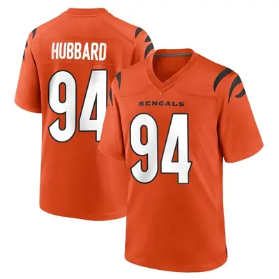 Men's Game Sam Hubbard Cincinnati Bengals Orange Jersey