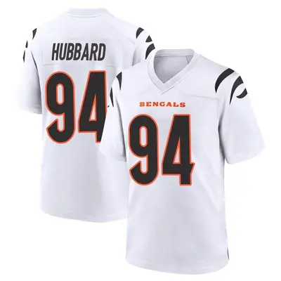 Men's Game Sam Hubbard Cincinnati Bengals White Jersey