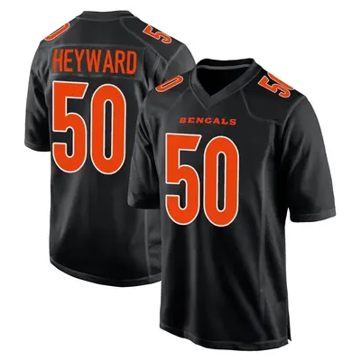 Men's Game Shaka Heyward Cincinnati Bengals Black Fashion Jersey