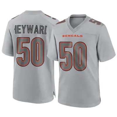 Men's Game Shaka Heyward Cincinnati Bengals Gray Atmosphere Fashion Jersey