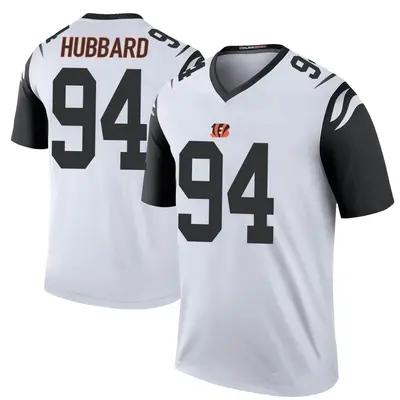Men's Legend Sam Hubbard Cincinnati Bengals White Color Rush Jersey