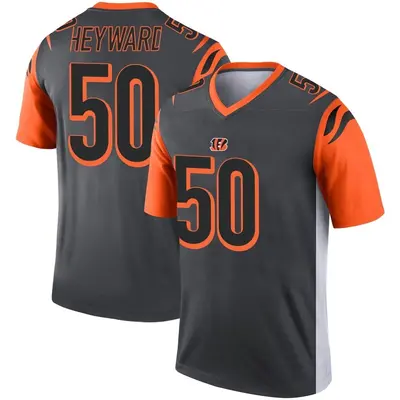 Men's Legend Shaka Heyward Cincinnati Bengals Silver Jersey