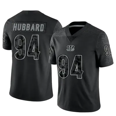 Men's Limited Sam Hubbard Cincinnati Bengals Black Reflective Jersey