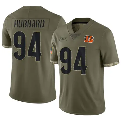 Men's Limited Sam Hubbard Cincinnati Bengals Olive 2022 Salute To Service Jersey