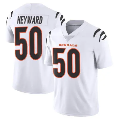 Men's Limited Shaka Heyward Cincinnati Bengals White Vapor Untouchable Jersey