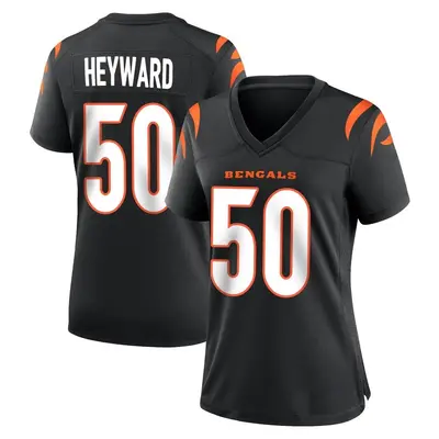 Women's Game Shaka Heyward Cincinnati Bengals Black Team Color Jersey