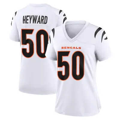 Women's Game Shaka Heyward Cincinnati Bengals White Jersey