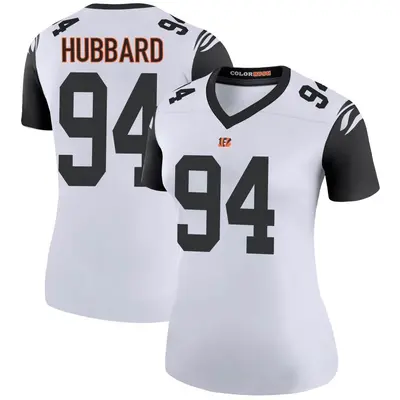 Women's Legend Sam Hubbard Cincinnati Bengals White Color Rush Jersey