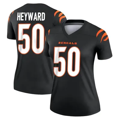 Women's Legend Shaka Heyward Cincinnati Bengals Black Jersey