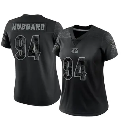 Women's Limited Sam Hubbard Cincinnati Bengals Black Reflective Jersey