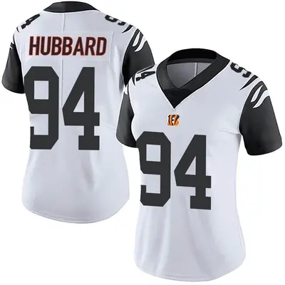 Women's Limited Sam Hubbard Cincinnati Bengals White Color Rush Vapor Untouchable Jersey
