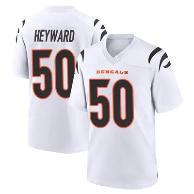 Youth Game Shaka Heyward Cincinnati Bengals White Jersey